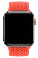 Apple Watch 42 / 44 mm uyumlu Örgü Solo Loop Kordon Medium (14,7 cm) Kayış  - Series SE/6/5/4/3/2/1 Turuncu