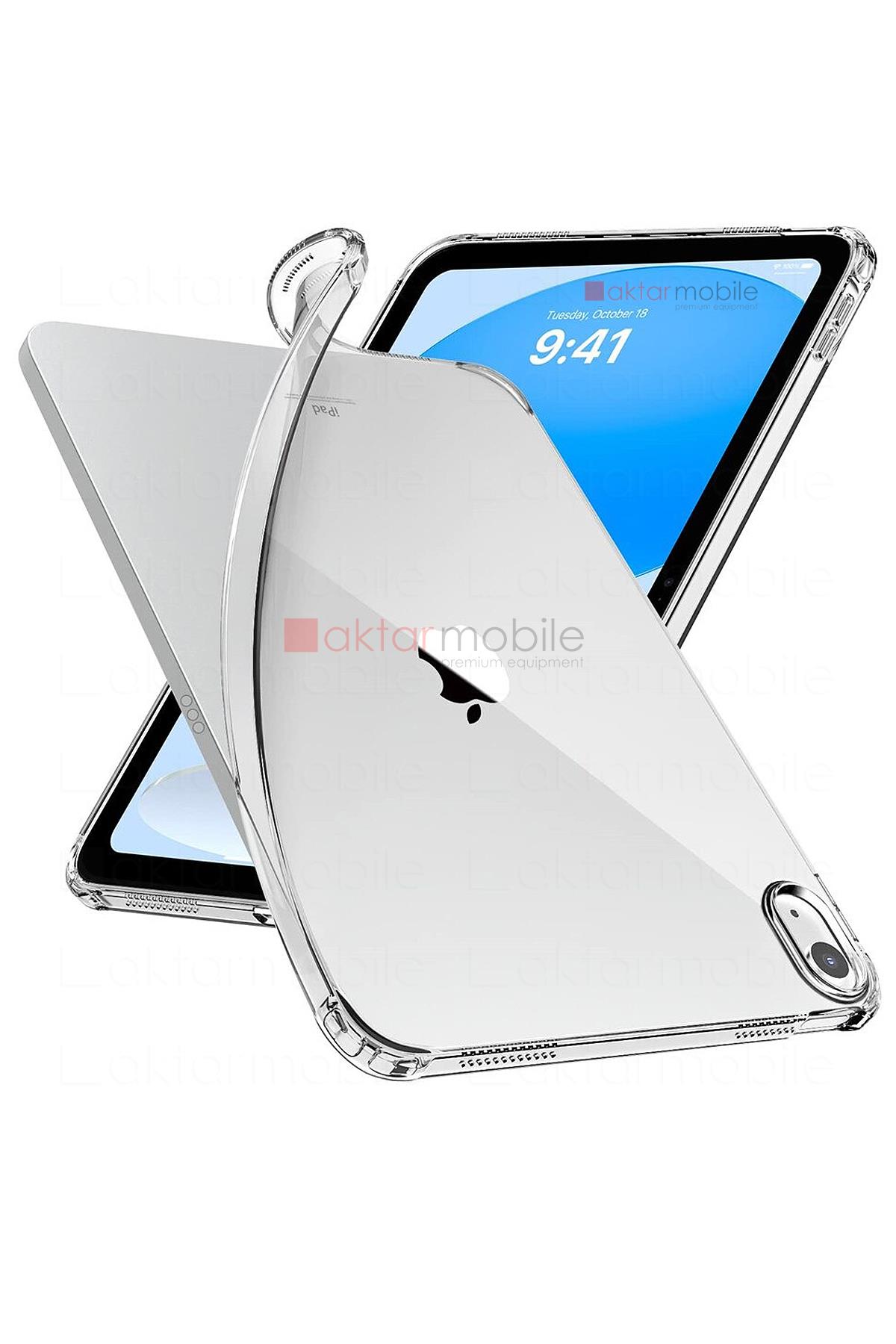 Apple iPad 10. Nesil 2022 10.9'' uyumlu Şeffaf Silikon Kılıf Anti Shock Koruyucu Kapak Darbe Emici