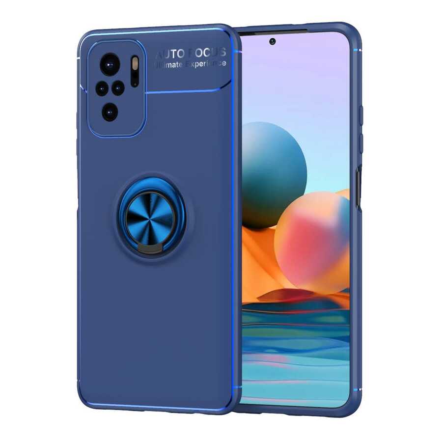 Xiaomi Redmi Note 10 Kılıf Zore Ravel Silikon Kapak Mavi