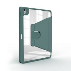iPad 10. Nesil 2022 10.9'' uyumlu Kılıf 360 Dönebilen Kalem Bölmeli Yatay Dikey Standlı Akıllı Kapak Koyu Yeşil