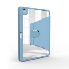 iPad 10. Nesil 2022 10.9'' uyumlu Kılıf 360 Dönebilen Kalem Bölmeli Yatay Dikey Standlı Akıllı Kapak Mavi