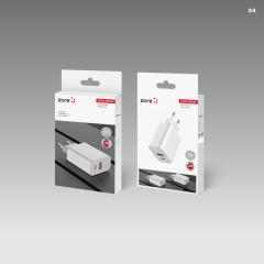 USB / PD 3A 22W Hızlı Şarj Başlığı Qualcomm 3.0 Şarj Aleti Cihazı CE Sertifikalı TSE Belgeli