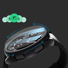 Galaxy Watch 6 Classic 43 mm uyumlu Ekran Koruyucu & Kasa Koruma Düz Görünüm Bezel Halka 360 Koruma