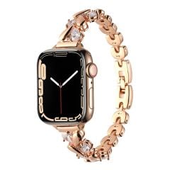 Apple Watch 10 46 mm uyumlu Zarif Taşlı Tasarım Metal Kordon New Collection Şık Kayış