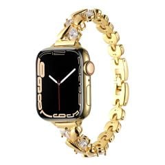 Apple Watch 10 46 mm uyumlu Zarif Taşlı Tasarım Metal Kordon New Collection Şık Kayış