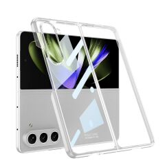 Samsung Galaxy Z Fold 5 Kılıf Premium Camlı Kapak Kamera Korumalı Tam Uyumlu İnce Yapılı
