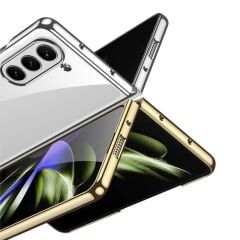 Samsung Galaxy Z Fold 5 Kılıf Premium Camlı Kapak Kamera Korumalı Tam Uyumlu İnce Yapılı