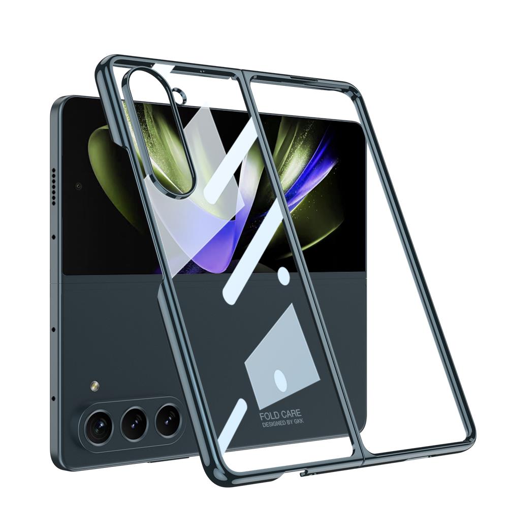 Samsung Galaxy Z Fold 5 Kılıf Premium Camlı Kapak Kamera Korumalı Tam Uyumlu İnce Yapılı Yeşil
