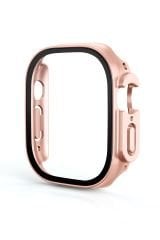 Apple Watch Ultra 49 mm uyumlu Cam Ekran Koruyucu Kasa Koruma Full Body Tüm Gövde Darbe Emici