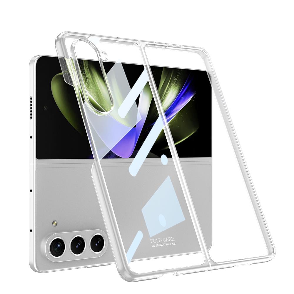 Samsung Galaxy Z Fold 5 Kılıf Premium Camlı Kapak Kamera Korumalı Tam Uyumlu İnce Yapılı Şeffaf