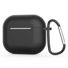 Airpods 3. Nesil Uyumlu Kılıf Silikon Kulaklık Kılıfı Soft Tasarım Yumuşak Doku Siyah