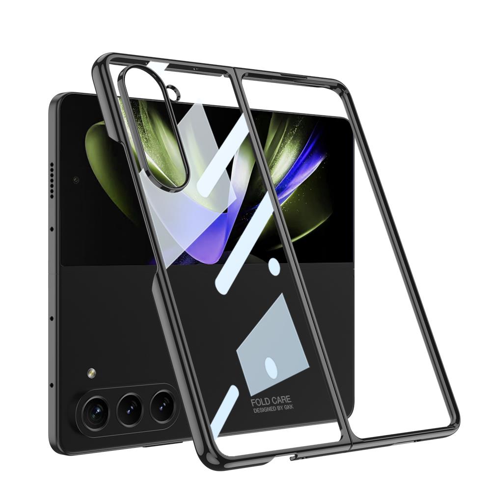 Samsung Galaxy Z Fold 5 Kılıf Premium Camlı Kapak Kamera Korumalı Tam Uyumlu İnce Yapılı Siyah