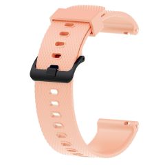 Amazfit GTS 2e 42 mm Uyumlu Silikon Kordon Tırtıklı Tasarım Premium Spor Kayış Pudra
