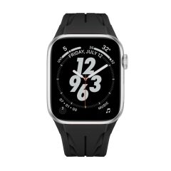 Apple Watch 6 5 4 3 2 1 SE 42 44 mm uyumlu Çelik Tokalı Premium Silikon Kordon Spor Kayış Soft TPU