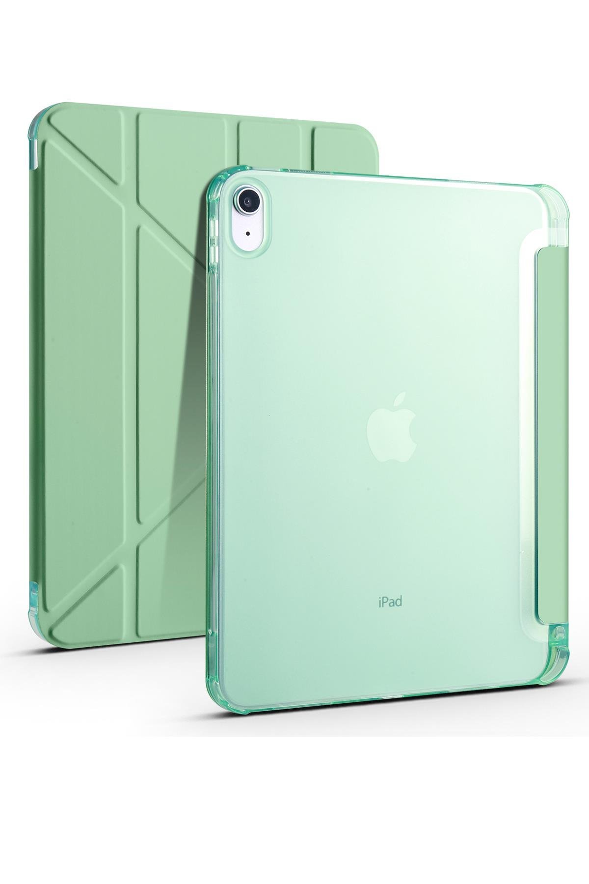 iPad 10. Nesil 2022 10.9'' Uyumlu Kılıf Kalem Bölmeli Standlı Akıllı Uyku Modlu Kapaklı Tablet Kılıfı