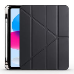 iPad 10. Nesil 2022 10.9'' Uyumlu Kılıf Kalem Bölmeli Standlı Akıllı Uyku Modlu Kapaklı Tablet Kılıfı Siyah