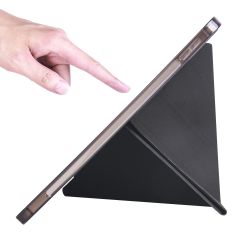 iPad 10. Nesil 2022 10.9'' Uyumlu Kılıf Kalem Bölmeli Standlı Akıllı Uyku Modlu Kapaklı Tablet Kılıfı Siyah