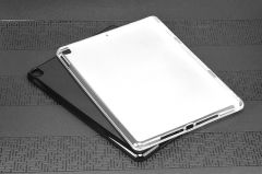 Apple iPad 9. Nesil 2021 10.2'' inc Kılıf Kalem Bölmeli Siyah Silikon Kılıf Esnek TPU Kapak