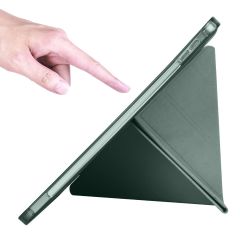 iPad 10. Nesil 2022 10.9'' Uyumlu Kılıf Kalem Bölmeli Standlı Akıllı Uyku Modlu Kapaklı Tablet Kılıfı Koyu Yeşil
