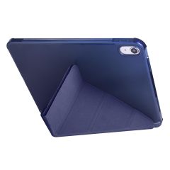 iPad 10. Nesil 2022 10.9'' Uyumlu Kılıf Kalem Bölmeli Standlı Akıllı Uyku Modlu Kapaklı Tablet Kılıfı Lacivert