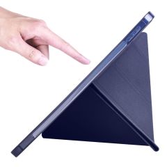 iPad 10. Nesil 2022 10.9'' Uyumlu Kılıf Kalem Bölmeli Standlı Akıllı Uyku Modlu Kapaklı Tablet Kılıfı Lacivert