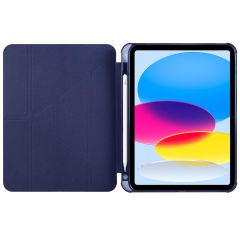 iPad 10. Nesil 2022 10.9'' Uyumlu Kılıf Kalem Bölmeli Standlı Akıllı Uyku Modlu Kapaklı Tablet Kılıfı Lacivert