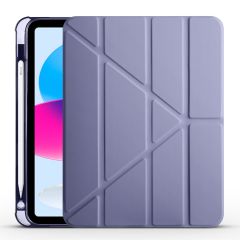 iPad 10. Nesil 2022 10.9'' Uyumlu Kılıf Kalem Bölmeli Standlı Akıllı Uyku Modlu Kapaklı Tablet Kılıfı Levander Gray