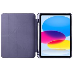 iPad 10. Nesil 2022 10.9'' Uyumlu Kılıf Kalem Bölmeli Standlı Akıllı Uyku Modlu Kapaklı Tablet Kılıfı Levander Gray