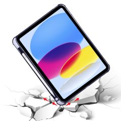 iPad 10. Nesil 2022 10.9'' Uyumlu Kılıf Kalem Bölmeli Standlı Akıllı Uyku Modlu Kapaklı Tablet Kılıfı Levander Gray