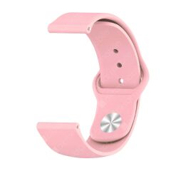 Samsung Galaxy Watch 7 40 / 44 mm Uyumlu Silikon Kordon Premium Spor Kayış Jel Silikon Spor Kordon Pembe