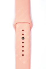 Samsung Galaxy Watch 4 Classic 42 / 46 mm Uyumlu Silikon Kordon Premium Spor Kayış Jel Silikon Spor Kordon Pudra