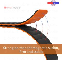 Redmi Watch 5 Active / Lite uyumlu Magnetik Silikon Kordon Çift Renkli Mıknatıslı Premium Kayış