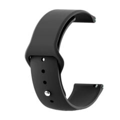 Samsung Galaxy Watch 7 40 / 44 mm Uyumlu Silikon Kordon Premium Spor Kayış Jel Silikon Spor Kordon Siyah