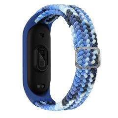 Xiaomi Mi Band 4 uyumlu Kordon Örgü Loop Kayış Metal Tokalı Bileklik Elastik Ayarlanabilir