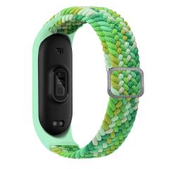 Xiaomi Mi Band 4 uyumlu Kordon Örgü Loop Kayış Metal Tokalı Bileklik Elastik Ayarlanabilir