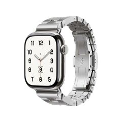 Apple Watch 6 5 4 3 2 1 SE 42 44 mm uyumlu Paslanmaz Çelik Premium Kordon Grand H Model Kayış