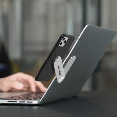 Monitör & Laptop için Mıknatıslı Telefon Tutucu - Katlanabilir - Alüminyum Alaşım
