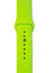 Samsung Galaxy Watch 7 40 / 44 mm Uyumlu Silikon Kordon Premium Spor Kayış Jel Silikon Spor Kordon Yeşil