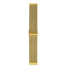 Amazfit GTR 2 47 mm Uyumlu Hasır Metal Kordon Klipsli Tel Örgü Kayış Gold