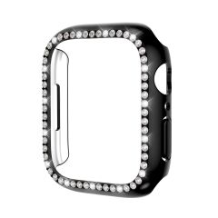 Apple Watch 7 45 mm uyumlu Kasa Koruyucu Taşlı Tasarım Metalik Renk Gövde Koruma (Önü Açık)