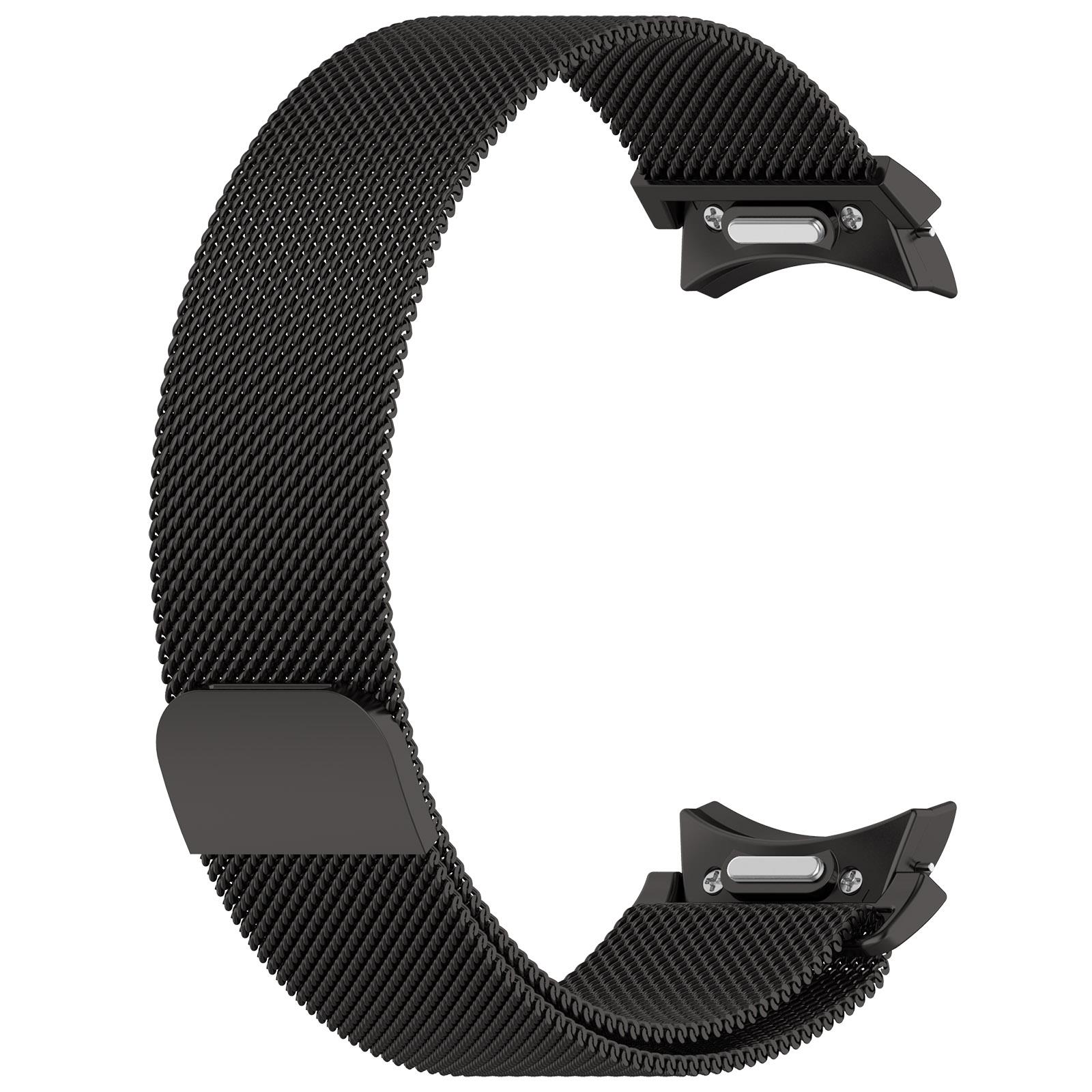 Samsung Galaxy Watch 7 40 / 44 mm Mıknatıslı Hasır Metal Örgü Kordon Kayış Tam Uyumlu Orijinal Pim