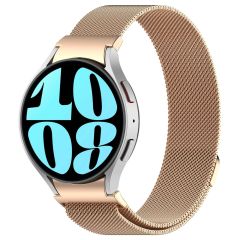 Samsung Galaxy Watch 7 40 / 44 mm Mıknatıslı Hasır Metal Örgü Kordon Kayış Tam Uyumlu Orijinal Pim