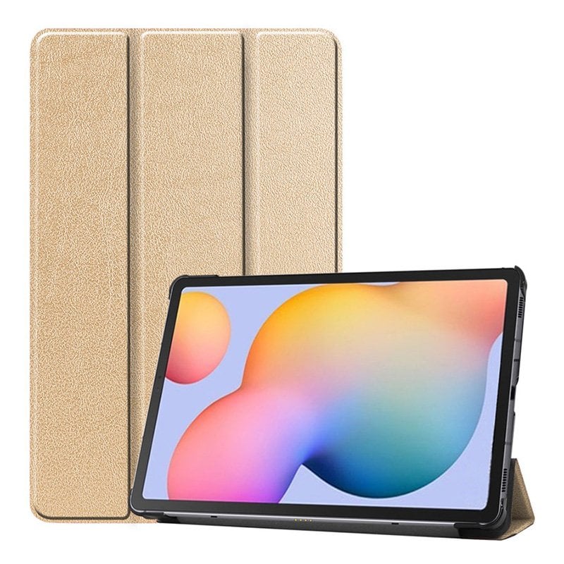 Samsung Galaxy Tab S8 11'' uyumlu Kılıf Flip Akıllı Kapak Standlı Smart Cover Uyku Modlu Gold
