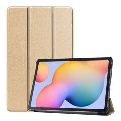 Samsung Galaxy Tab S8 11'' uyumlu Kılıf Flip Akıllı Kapak Standlı Smart Cover Uyku Modlu Gold