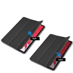 Samsung Galaxy Tab S8 11'' uyumlu Kılıf Flip Akıllı Kapak Standlı Smart Cover Uyku Modlu Gold