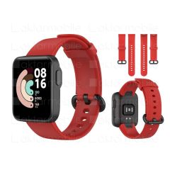 Mi Watch Lite Watch Silikon Kordon Premium Spor Kayış - 10 Renk Kırmızı