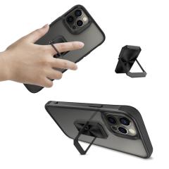 iPhone 12 Pro uyumlu Kılıf Metal Yüzüklü El Askılı Şeffaf Parlak Kapak Şık Tasarım Darbe Emici