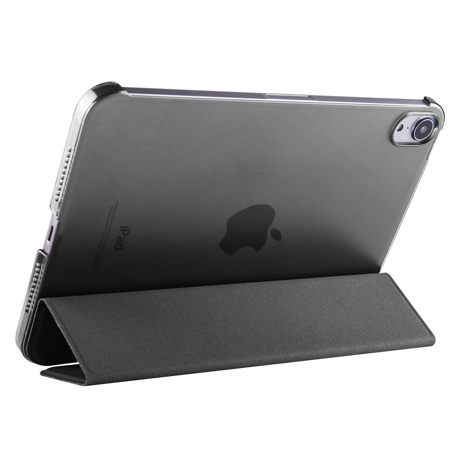 Apple iPad Mini 6. Nesil 2021 Uyumlu Kılıf Flip Akıllı Kapak Standlı Kılıf Smart Cover Uyku Modlu Siyah