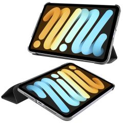 Apple iPad Mini 6. Nesil 2021 Uyumlu Kılıf Flip Akıllı Kapak Standlı Kılıf Smart Cover Uyku Modlu Siyah