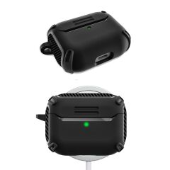 Airpods 3. Nesil Uyumlu Kılıf Armor Zırh Kulaklık Kılıfı Ultra Üstün Koruma Airbag Darme Emici Siyah